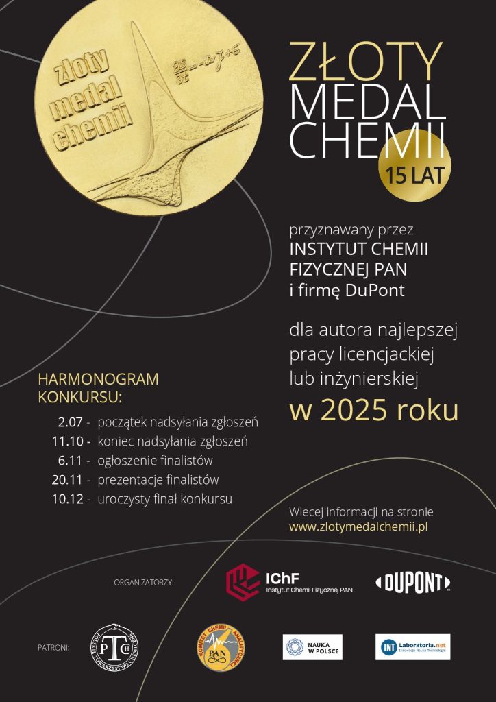 Plakat konkursu Złoty Medal Chemii